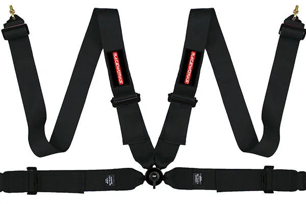 BLACK 4POINT FIA CAM LOCK HARNESS, 3IN BELTS, SNAP HOOK ENDS | VPR-120BK-NZRACEWORKS-Autoignite NZ