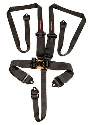 BLACK 5POINT SFI LATCH & LINK HARNESS, HANS 2-3IN BELTS, SNAP HOOK ENDS | VPR-110BK-NZRACEWORKS-Autoignite NZ