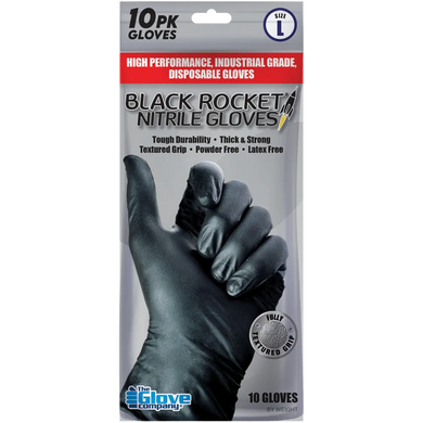 Black Rocket® Nitrile Disposable Gloves - 10 pack Large-TGC-Autoignite NZ