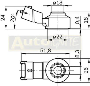 BOSCH PORSCHE/HOLDEN/FIAT/ALFA ROMEO/ABARTH KNOCK SENSOR | 0 261 231 173-BOSCH-Autoignite NZ