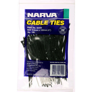 CABLE TIE 2.5 x 100 (100) | 56400-NARVA-Autoignite NZ