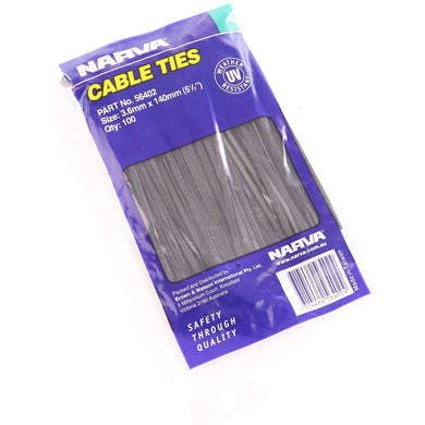 CABLE TIE 3.6x 140 (100) | 56402-NARVA-Autoignite NZ