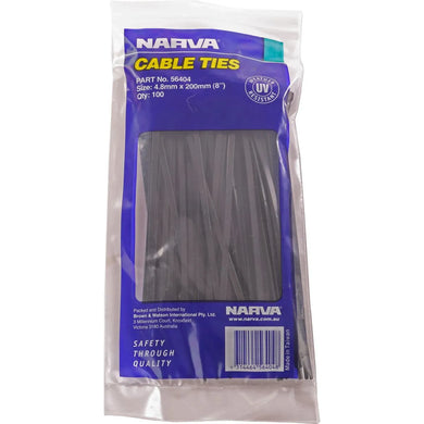 CABLE TIE 4.8 x 200 (100) | 56404-NARVA-Autoignite NZ