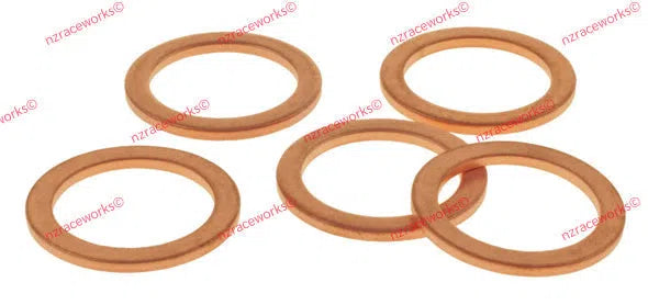 COPPER WASHERS ID8MM OD13.8MM T1.4MM 5PK | RWF-179-08MM-NZRACEWORKS-Autoignite NZ