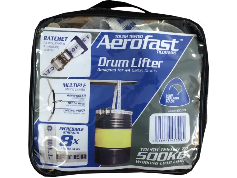 Drum Lifter 50mm Rated at 500kg WLL (3,000kg Breakstrength) | DL50-AEROFAST-Autoignite NZ