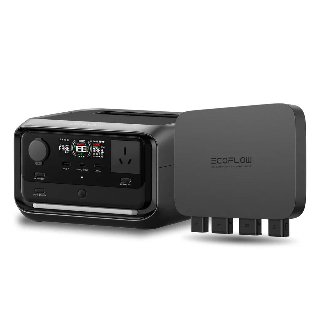 ECOFLOW 500W ALTERNATOR CHARGER+ECOFLOW RIVER 3 PLUS