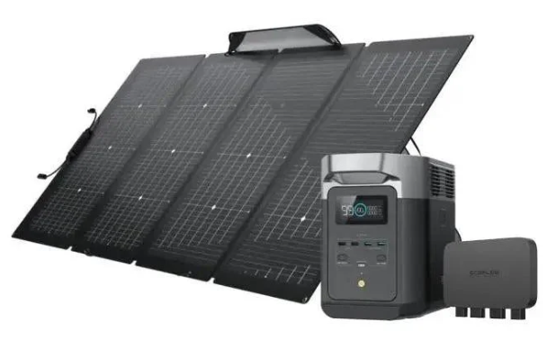 ECOFLOW 800W AC+ DELTA 2 + 220W SINGLE-FACIAL