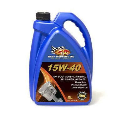 GULF WESTERN TOP DOG GLOBAL MINERAL 15W-40 ENGINE OIL-GULF WESTERN-Autoignite NZ