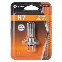 Load image into Gallery viewer, H7 HALOGEN GLOBE 12V 55W PX26D LONG LIFE | IGL2160BL-IGNITE-Autoignite NZ
