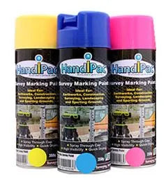 HANDIPAC 350g SURVEY SPRAY PAINT WHITE AEROSOL | HPSPW350-HANDIPAC-Autoignite NZ