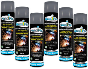 HANDIPAC 400g COLD GALVANISED GREY SPRAY PAINT AEROSOL | HPGAL400-HANDIPAC-Autoignite NZ