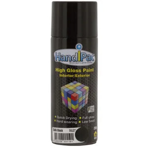 HANDIPAC SATIN BLACK SPRAY PAINT AEROSOL 280g-HANDIPAC-Autoignite NZ