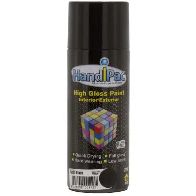 HANDIPAC SATIN BLACK SPRAY PAINT AEROSOL 280g-HANDIPAC-Autoignite NZ