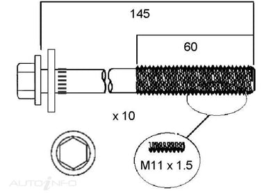 HEAD BOLT SET CHRYSLER EDZ-PERMASEAL-Autoignite NZ