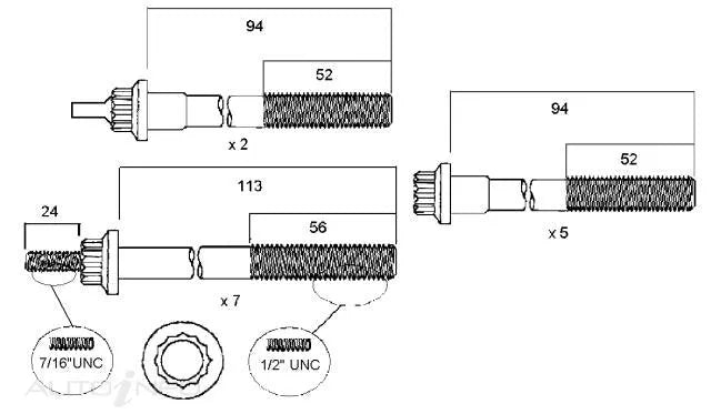 HEAD BOLT SET CHRYSLER JEEP-PERMASEAL-Autoignite NZ