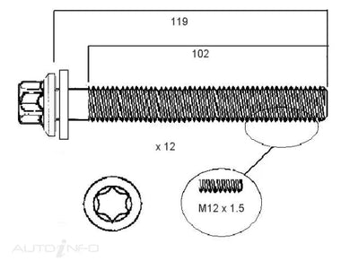 HEAD BOLT SET FALCON BA-PERMASEAL-Autoignite NZ