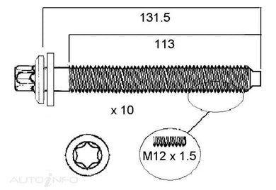 HEAD BOLT SET FORD DURATORQ | HBS191-PERMASEAL-Autoignite NZ