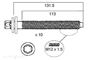 HEAD BOLT SET FORD DURATORQ | HBS191-PERMASEAL-Autoignite NZ