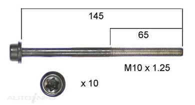 HEAD BOLT SET FORD MGDA-PERMASEAL-Autoignite NZ