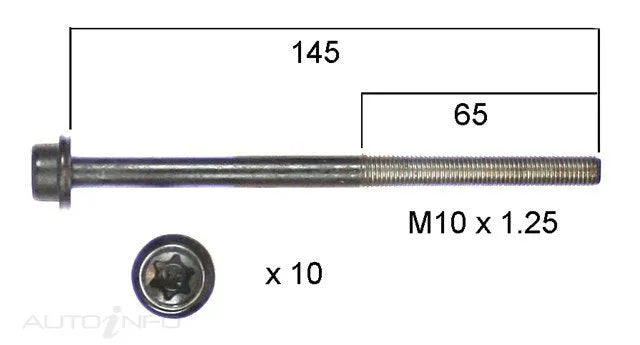 HEAD BOLT SET FORD MGDA-PERMASEAL-Autoignite NZ