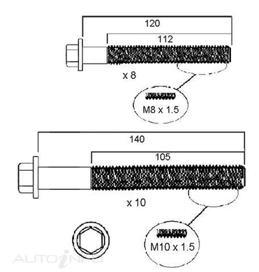 HEAD BOLT SET FORD-PERMASEAL-Autoignite NZ