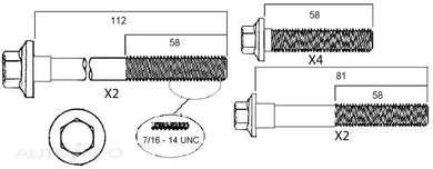 HEAD BOLT SET HOLDEN 3.8-PERMASEAL-Autoignite NZ