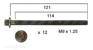 HEAD BOLT SET HOLDEN A14NET-PERMASEAL-Autoignite NZ