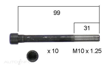 HEAD BOLT SET HOLDEN B12D1-PERMASEAL-Autoignite NZ