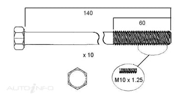HEAD BOLT SET HOLDEN C12 14 16NZ-PERMASEAL-Autoignite NZ