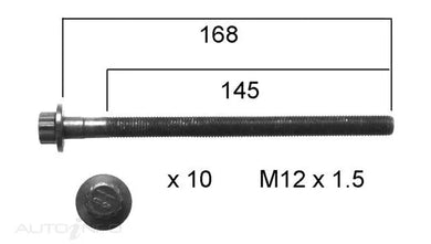 HEAD BOLT SET HYUNDAI D4FB-PERMASEAL-Autoignite NZ
