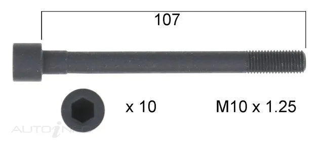 HEAD BOLT SET HYUNDAI G4EK-PERMASEAL-Autoignite NZ