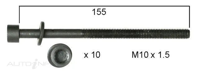 HEAD BOLT SET HYUNDAI G4NB-PERMASEAL-Autoignite NZ
