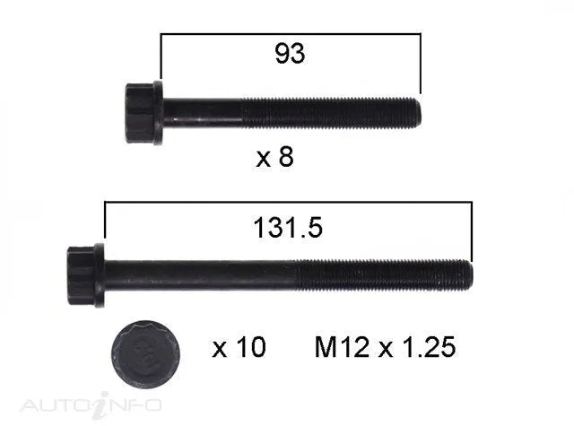 HEAD BOLT SET HYUNDAI KIA | HBS368-PERMASEAL-Autoignite NZ
