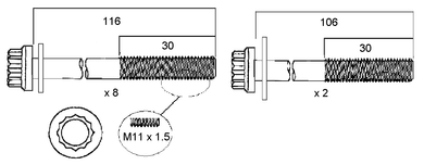 HEAD BOLT SET KIA A5D-PERMASEAL-Autoignite NZ