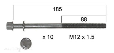 HEAD BOLT SET KIA D4EA-F-PERMASEAL-Autoignite NZ