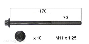 HEAD BOLT SET MAZDA SHY1-PERMASEAL-Autoignite NZ