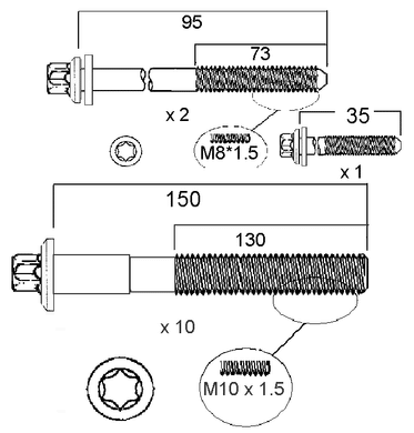 HEAD BOLT SET MINI N12B16-PERMASEAL-Autoignite NZ