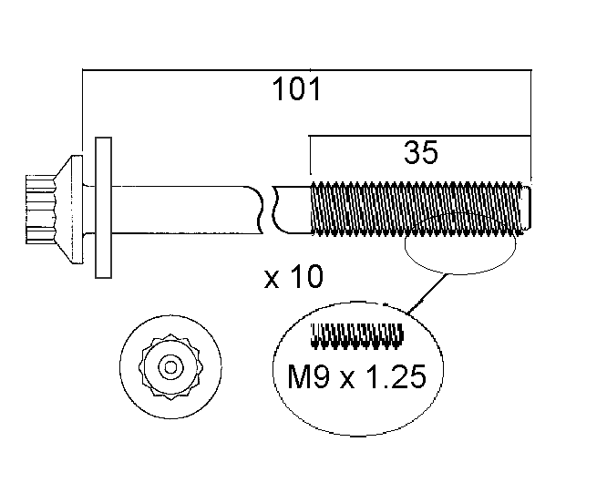 HEAD BOLT SET MITSI 4G13 4G15-PERMASEAL-Autoignite NZ
