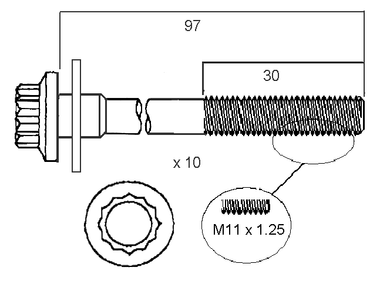 HEAD BOLT SET MITSI/HYUNDAI-PERMASEAL-Autoignite NZ