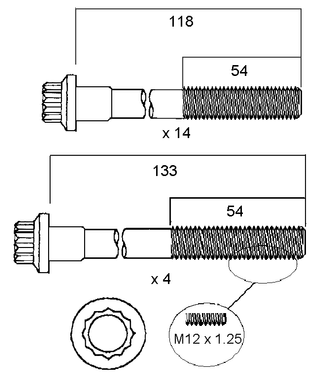 HEAD BOLT SET MITSUBISHI 4M41-PERMASEAL-Autoignite NZ