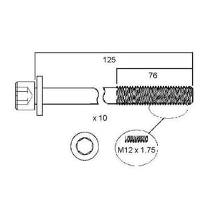 HEAD BOLT SET NISSAN QR20/25DE-PERMASEAL-Autoignite NZ