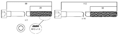 HEAD BOLT SET NISSAN VG30DE DETT-PERMASEAL-Autoignite NZ