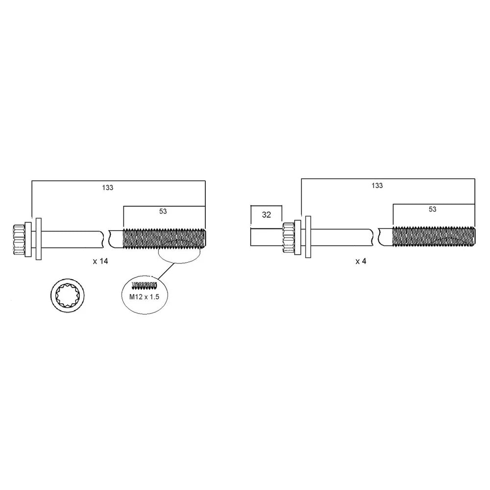 HEAD BOLT SET NISSAN ZD30DDTI | HBS185-PERMASEAL-Autoignite NZ