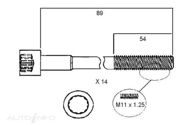 HEAD BOLT SET TOYOTA 1 2JZ-GE-PERMASEAL-Autoignite NZ