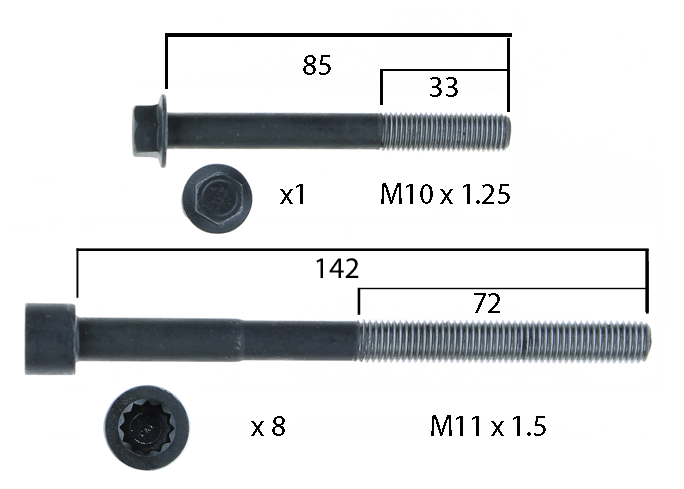 HEAD BOLT SET TOYOTA SINGLE HEAD-PERMASEAL-Autoignite NZ