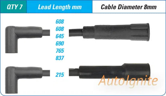 IGNITION LEAD SET FORD EA EB ED 4.0, 3.9 | ILS-005M-AUTOIGNITE-Autoignite NZ