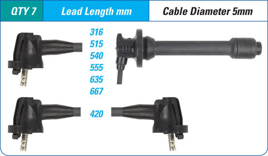 IGNITION LEAD SET TOYOTA/LEXUS V6 | ILS-049M-AUTOIGNITE-Autoignite NZ