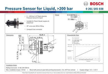 Load image into Gallery viewer, BOSCH PRESSURE SENSOR 200BAR | 0 261 545 038
