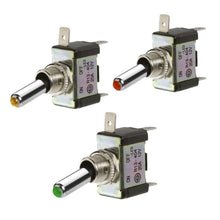 Load image into Gallery viewer, LED TOGGLE SWITCHES 12V 20A GREEN/AMBER/RED-AUTOIGNITE-Autoignite NZ
