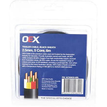 Load image into Gallery viewer, OEX 2.5mm 5 Core Trailer Cable, With Black Sheath - 6m Blister Pack
